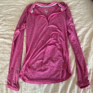 Nike Running Dri-Fit quarter-zip - size small - heathered pink